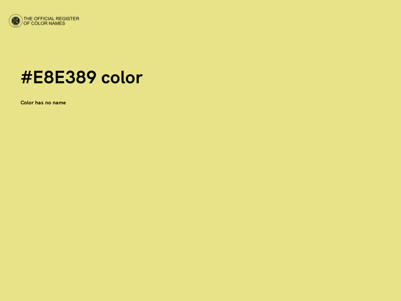 #E8E389 color image