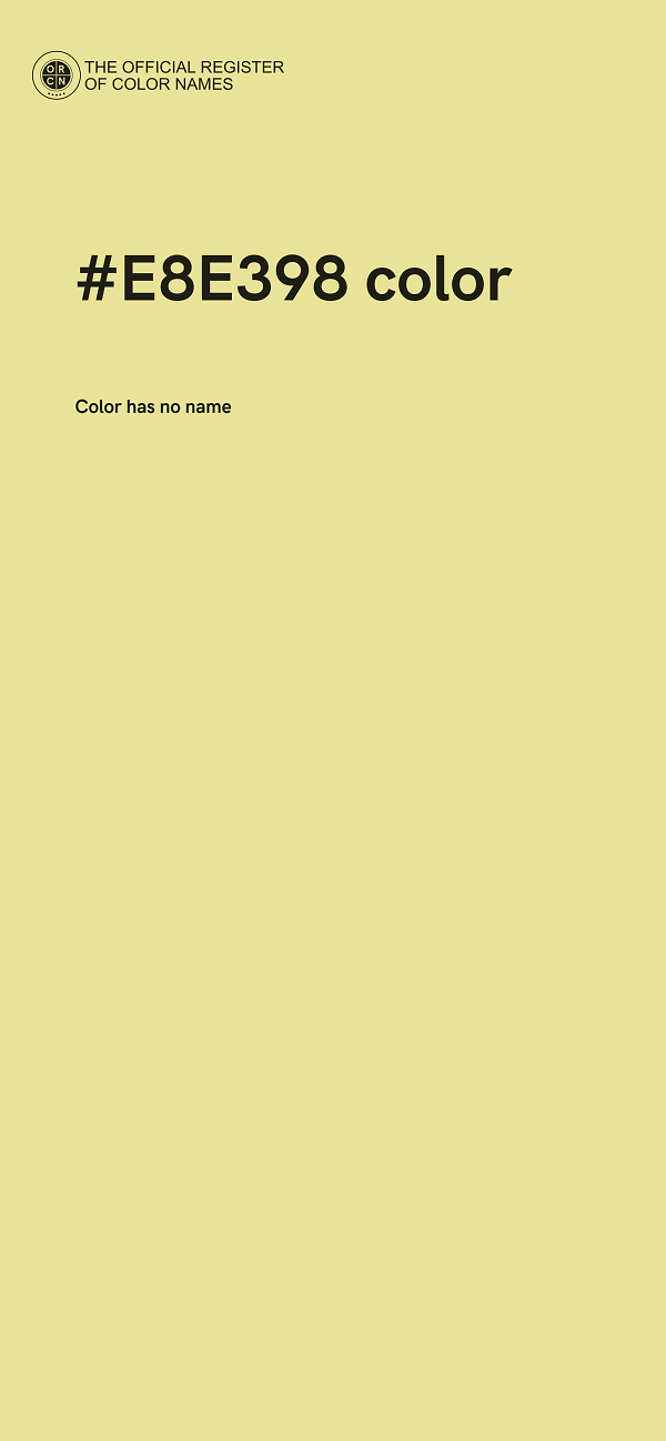 #E8E398 color image