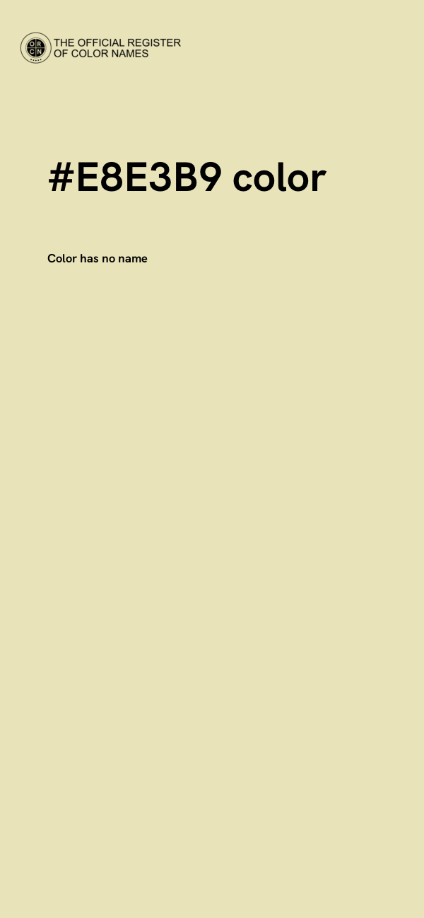#E8E3B9 color image