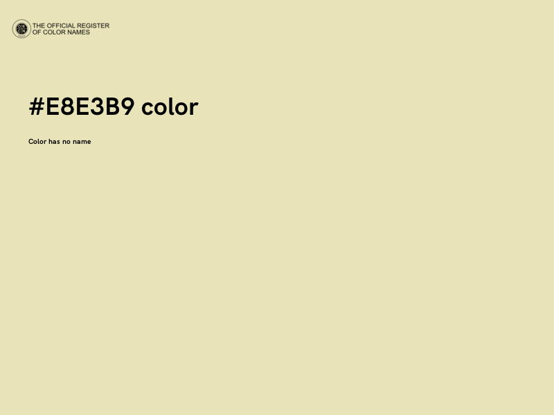 #E8E3B9 color image