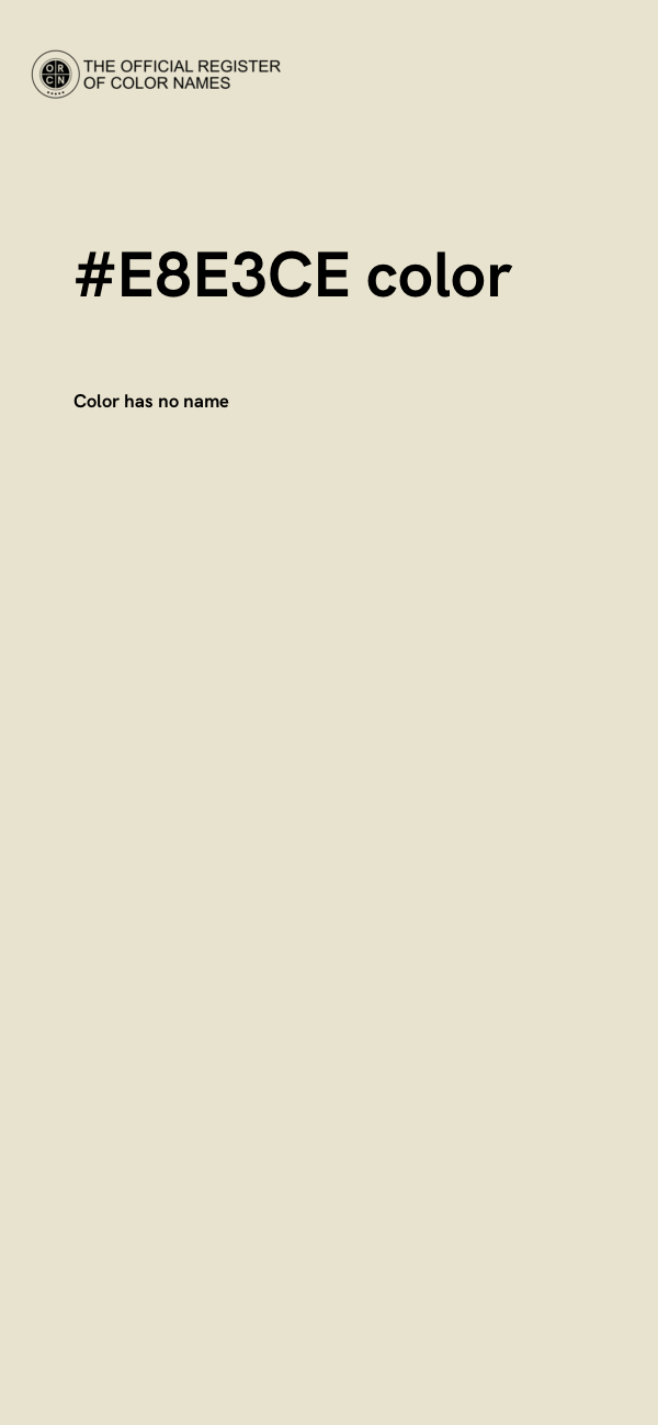 #E8E3CE color image