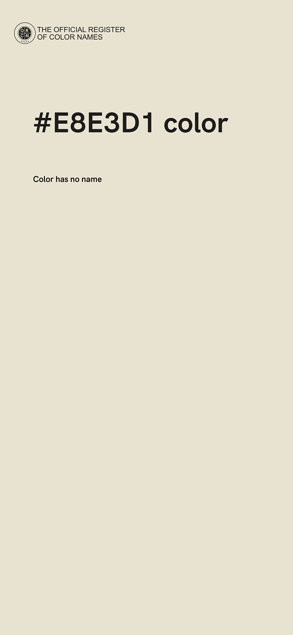 #E8E3D1 color image