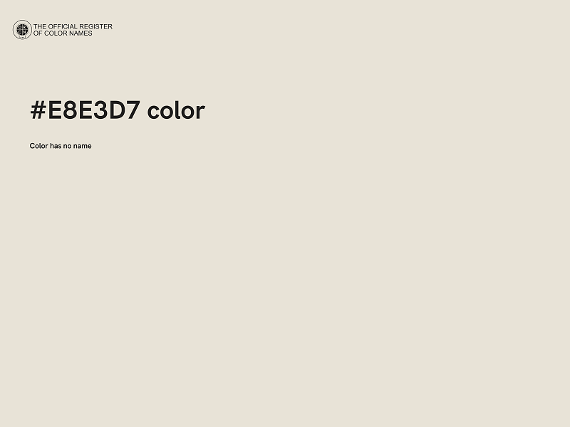 #E8E3D7 color image