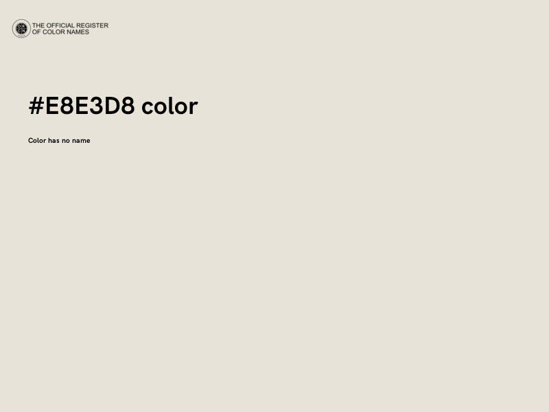 #E8E3D8 color image