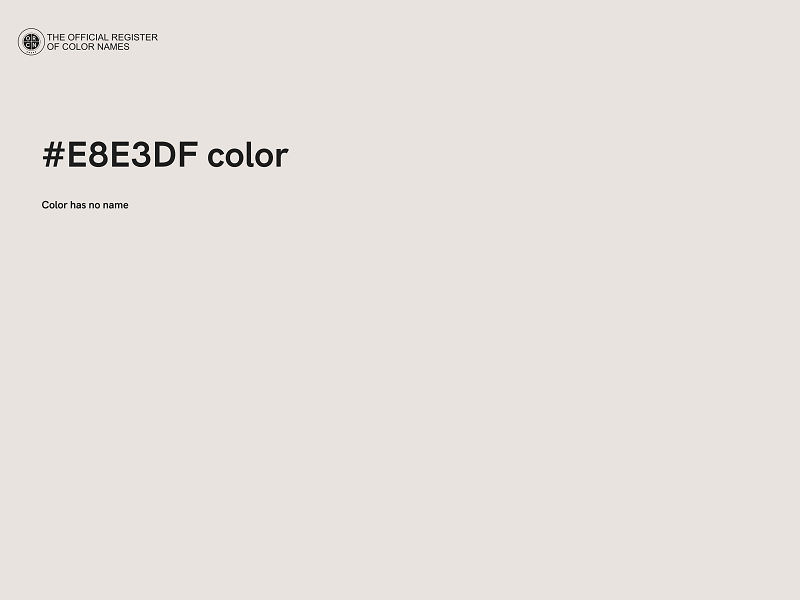 #E8E3DF color image