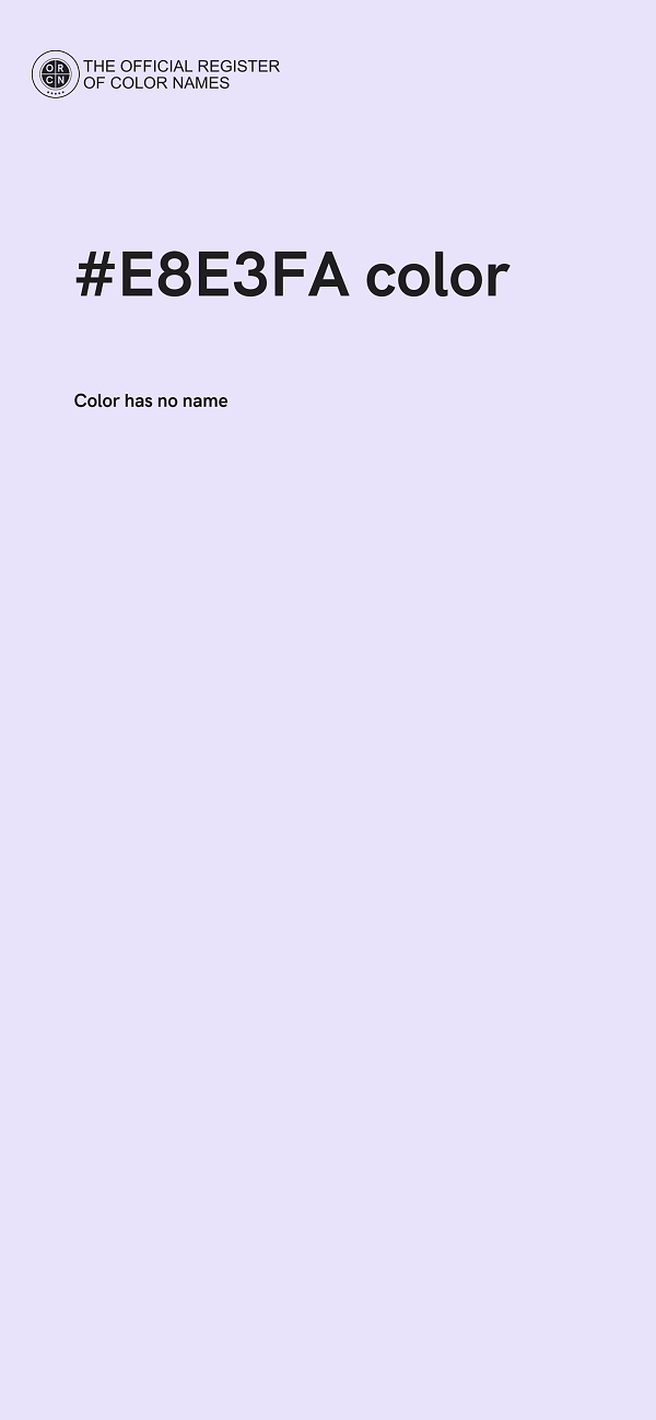 #E8E3FA color image