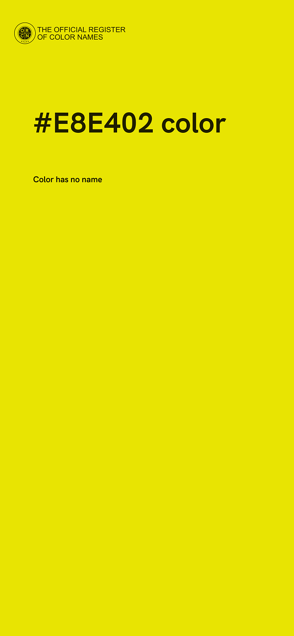#E8E402 color image
