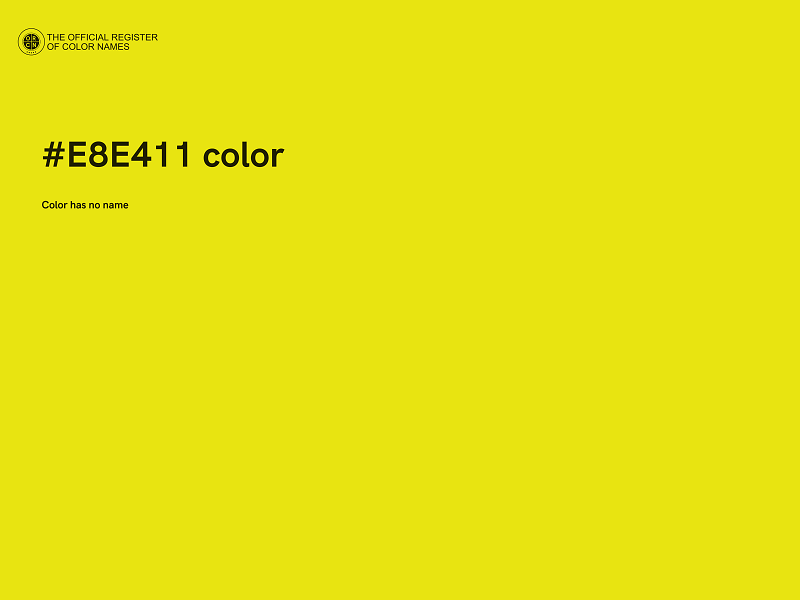 #E8E411 color image