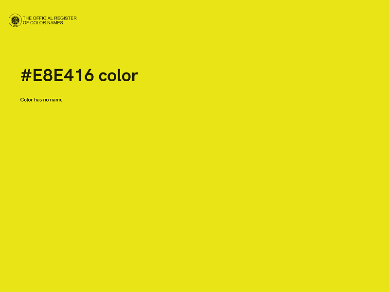 #E8E416 color image