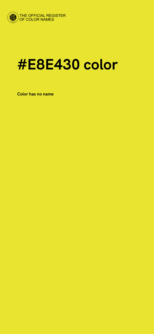 #E8E430 color image