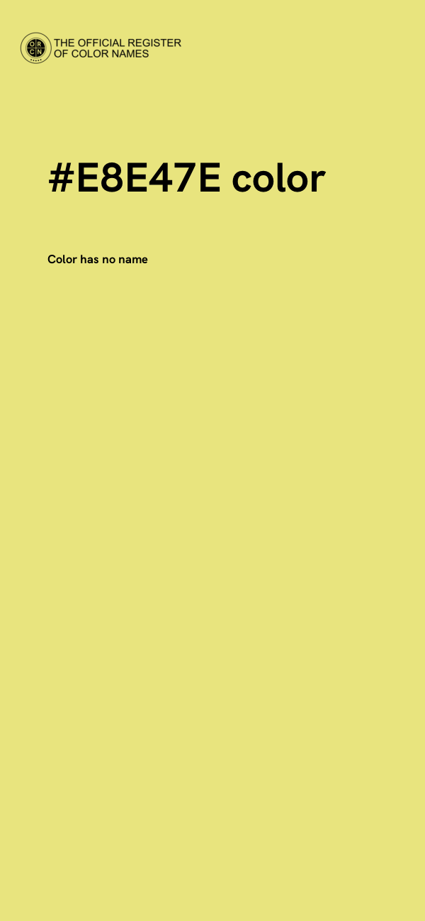 #E8E47E color image