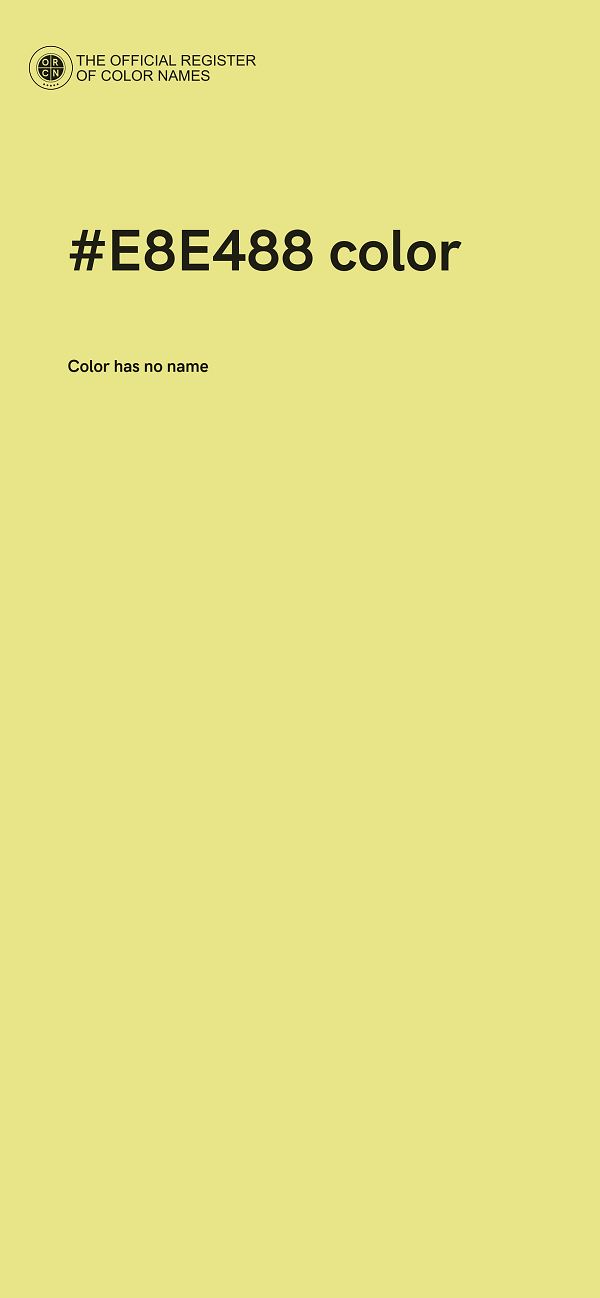 #E8E488 color image