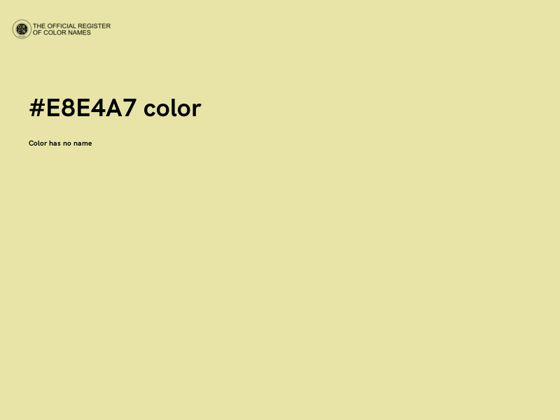 #E8E4A7 color image