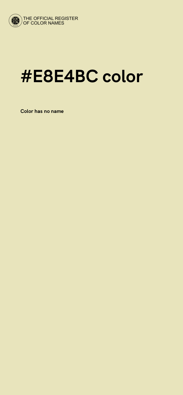 #E8E4BC color image