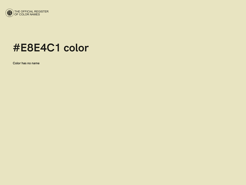 #E8E4C1 color image