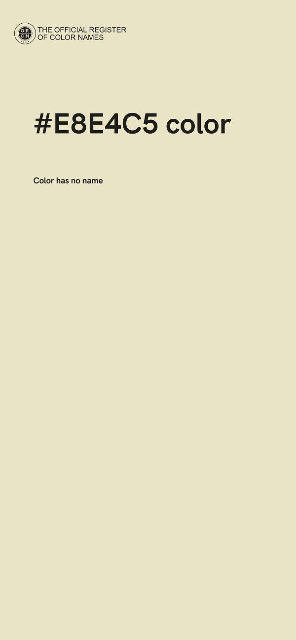 #E8E4C5 color image