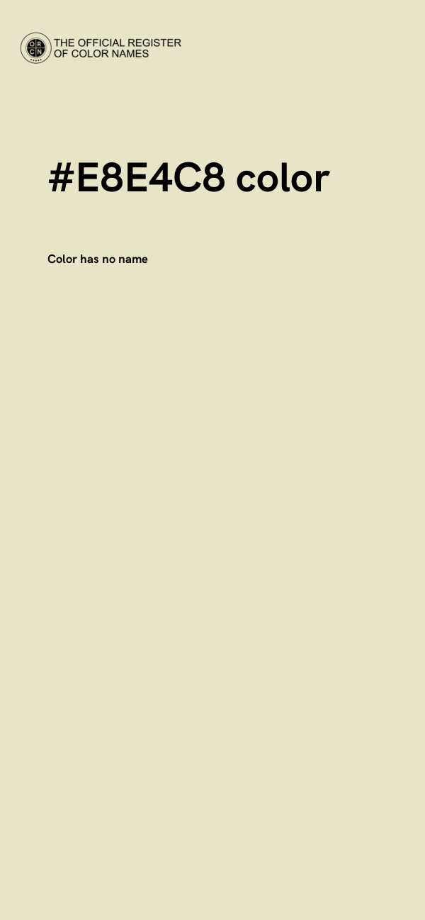 #E8E4C8 color image