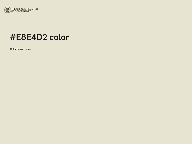 #E8E4D2 color image