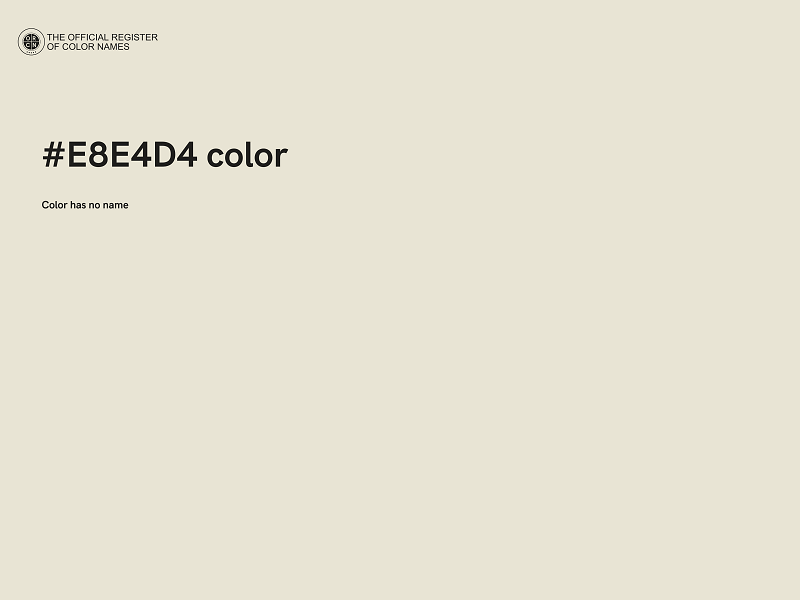 #E8E4D4 color image