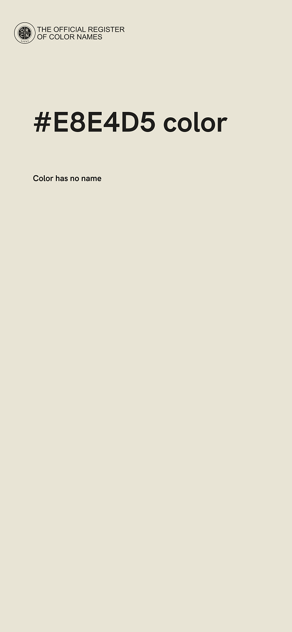 #E8E4D5 color image