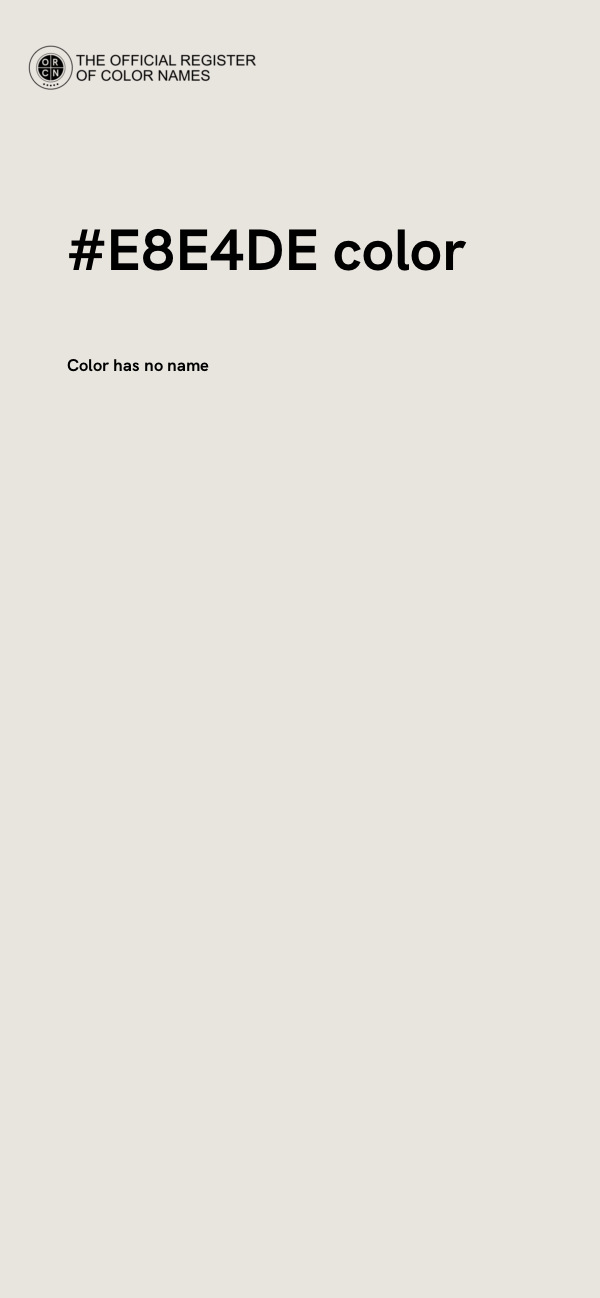 #E8E4DE color image