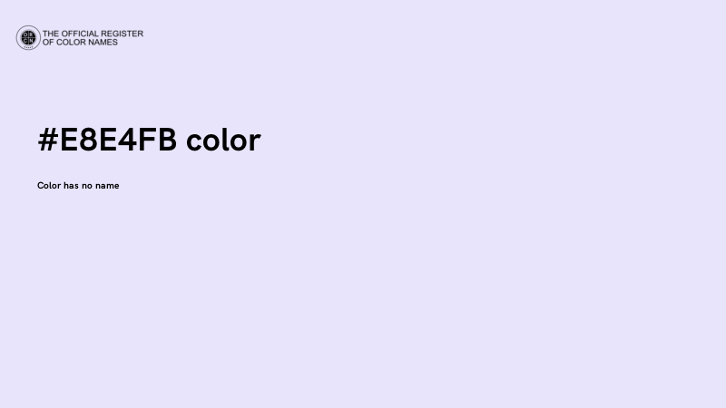 #E8E4FB color image
