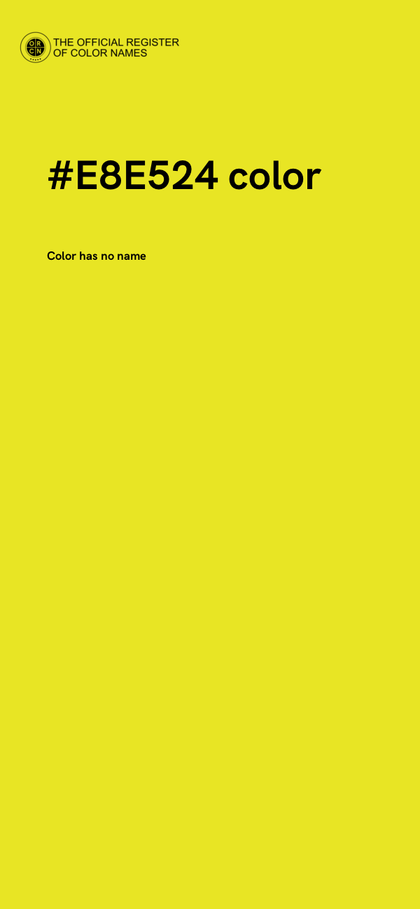 #E8E524 color image