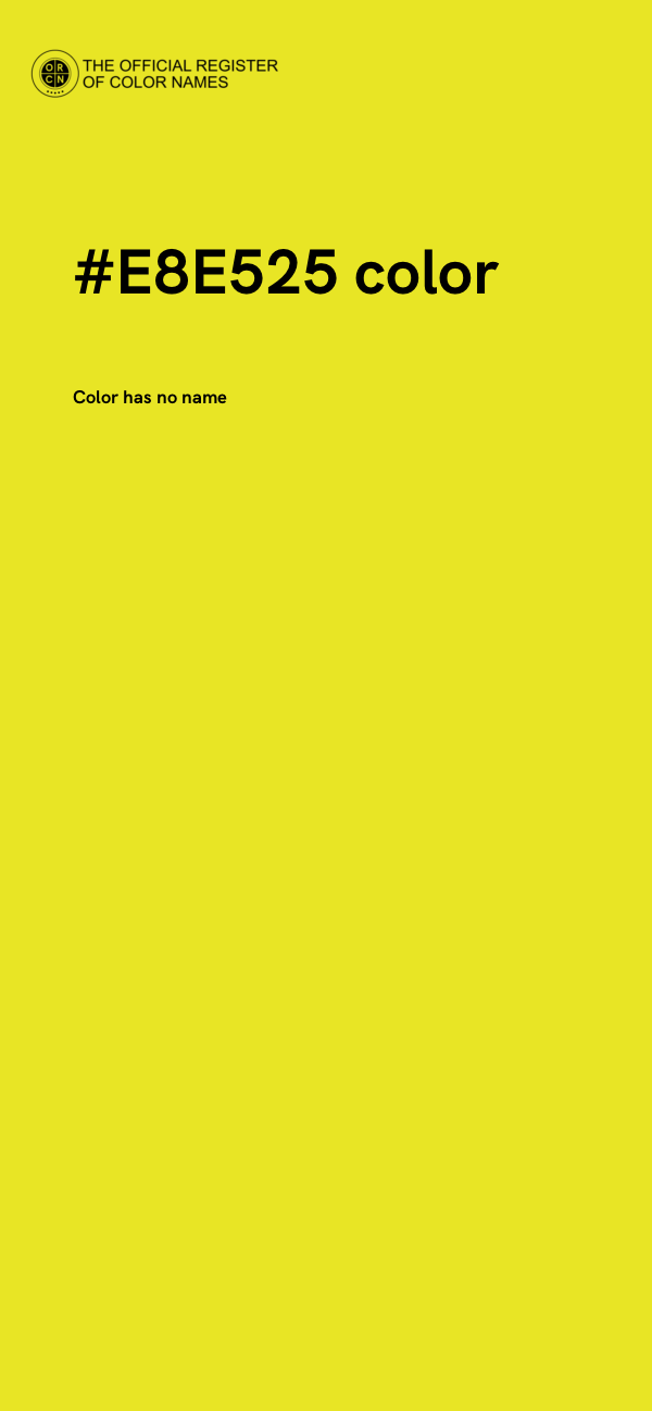 #E8E525 color image