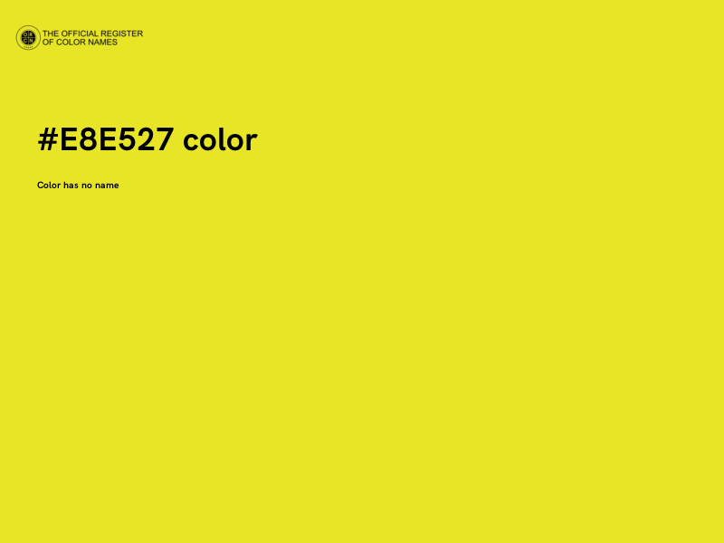 #E8E527 color image