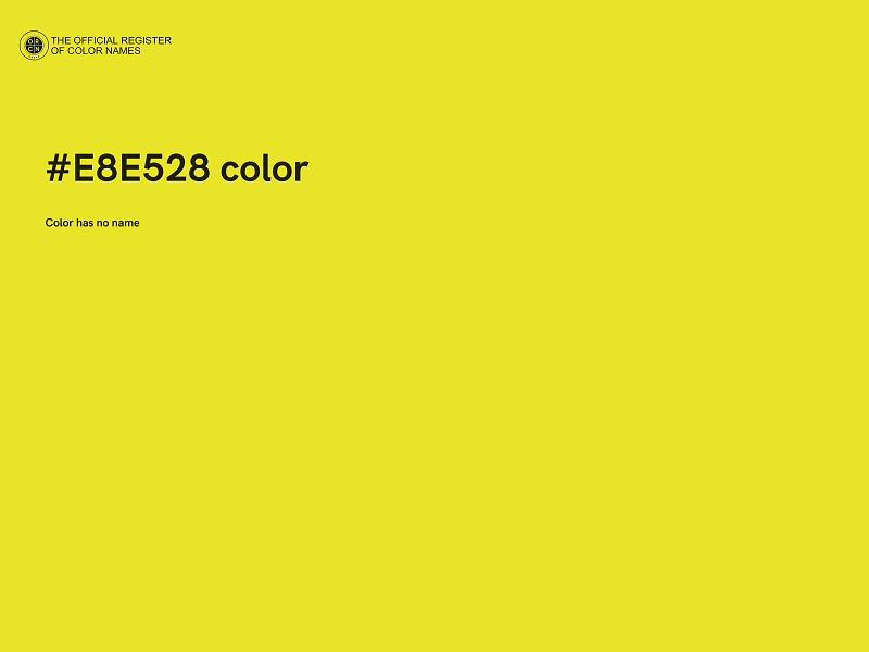 #E8E528 color image