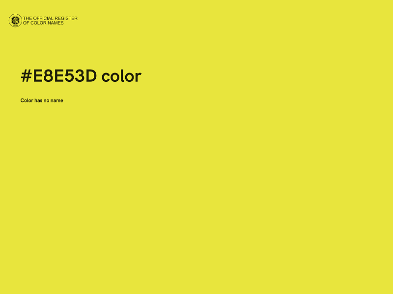 #E8E53D color image