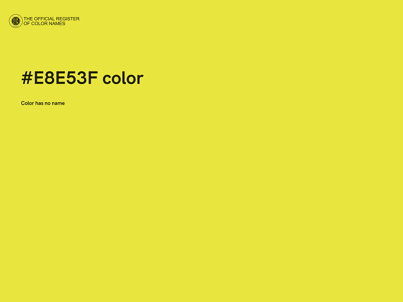 #E8E53F color image
