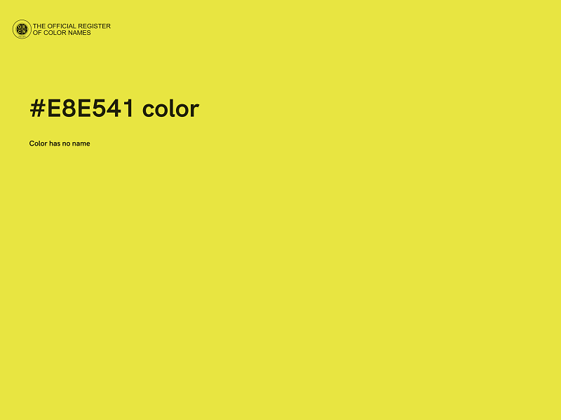 #E8E541 color image