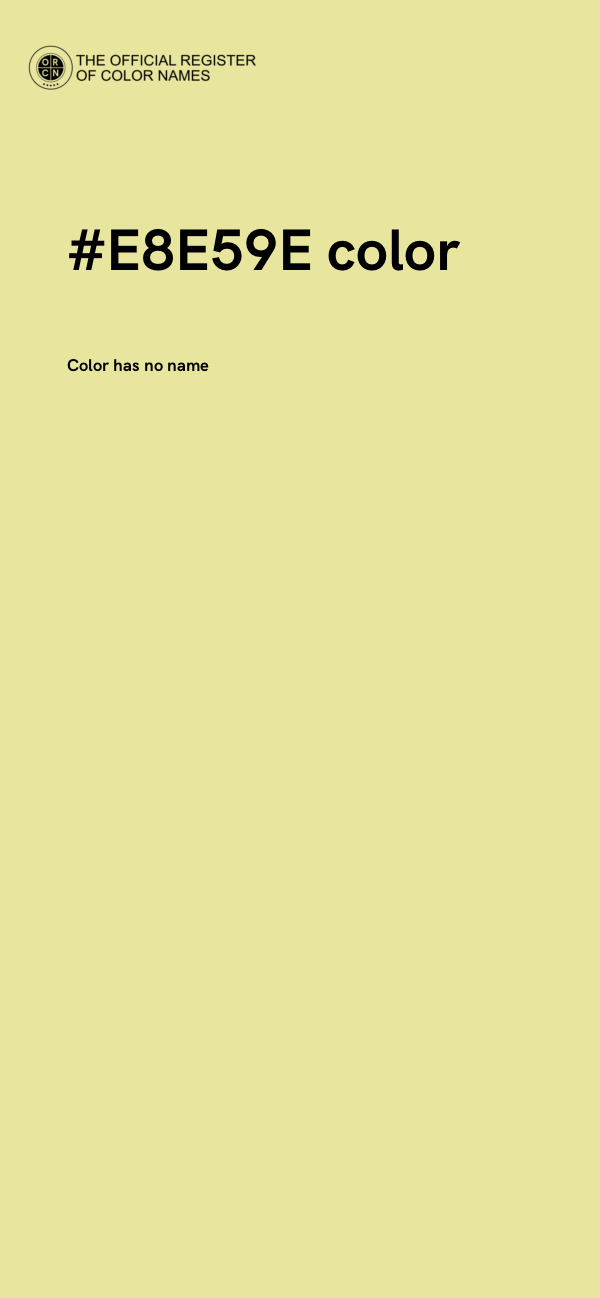 #E8E59E color image