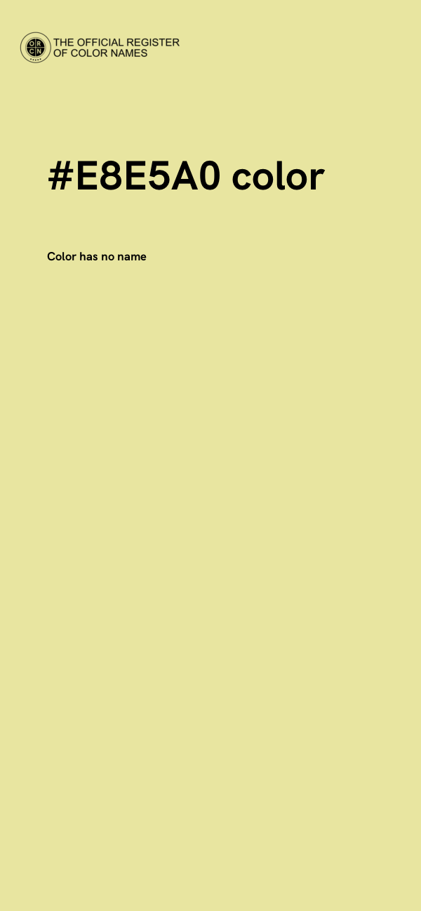 #E8E5A0 color image