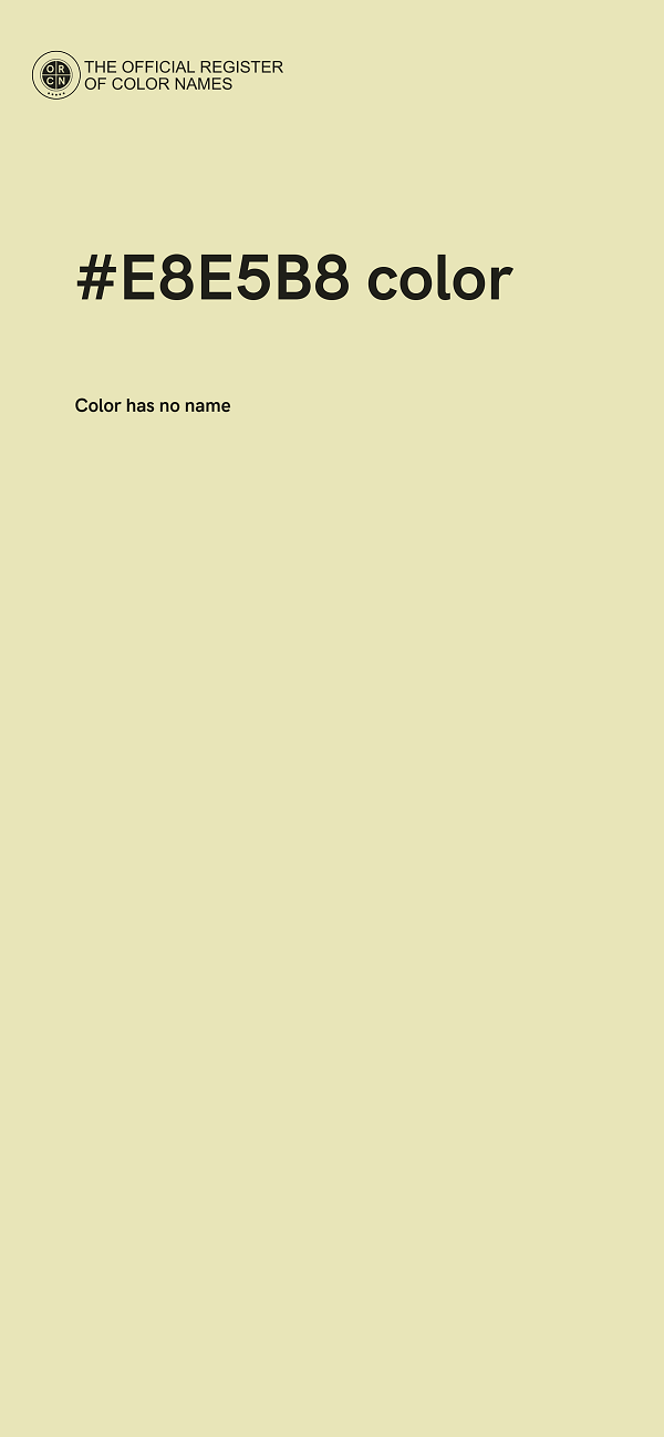 #E8E5B8 color image