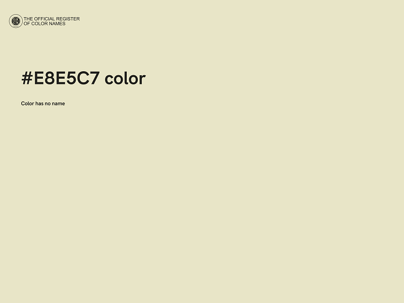 #E8E5C7 color image