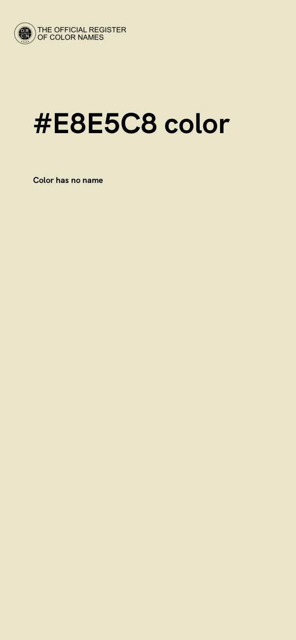 #E8E5C8 color image