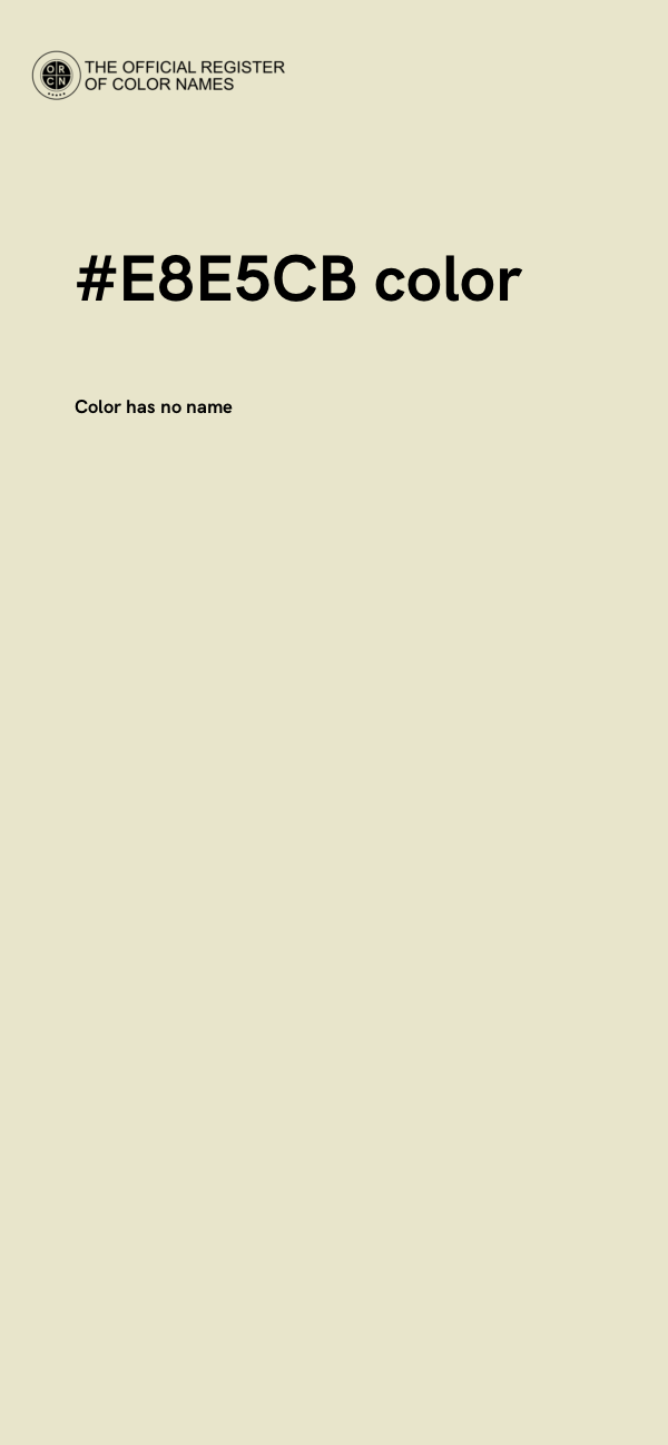#E8E5CB color image