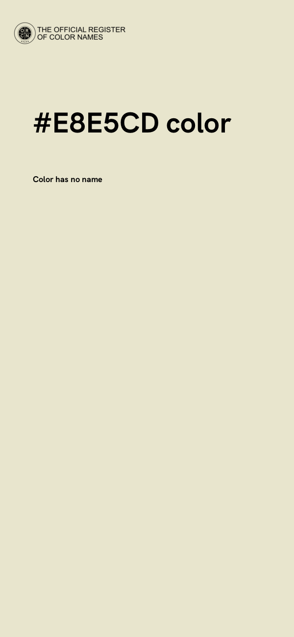 #E8E5CD color image
