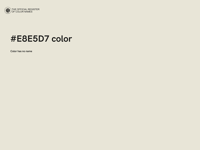 #E8E5D7 color image