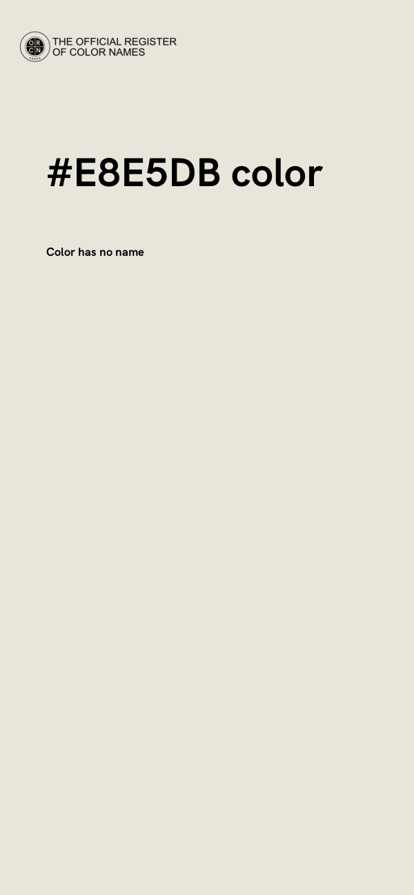 #E8E5DB color image