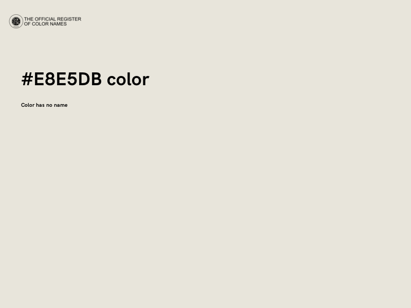 #E8E5DB color image