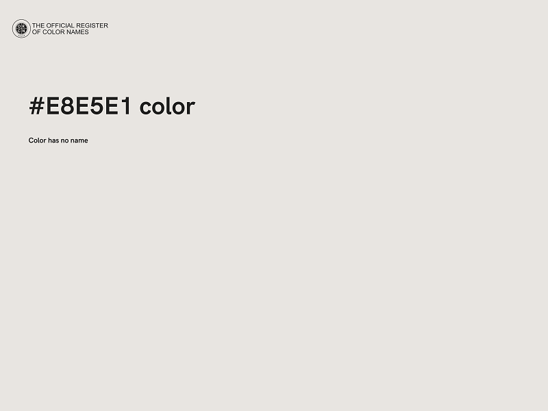 #E8E5E1 color image