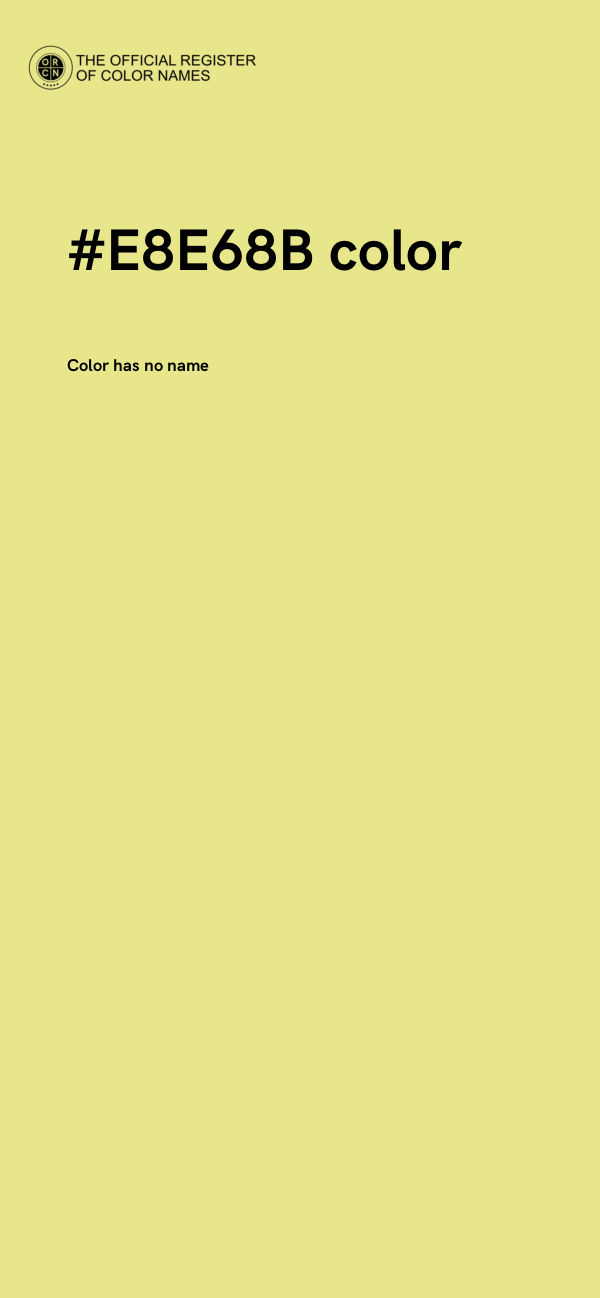 #E8E68B color image
