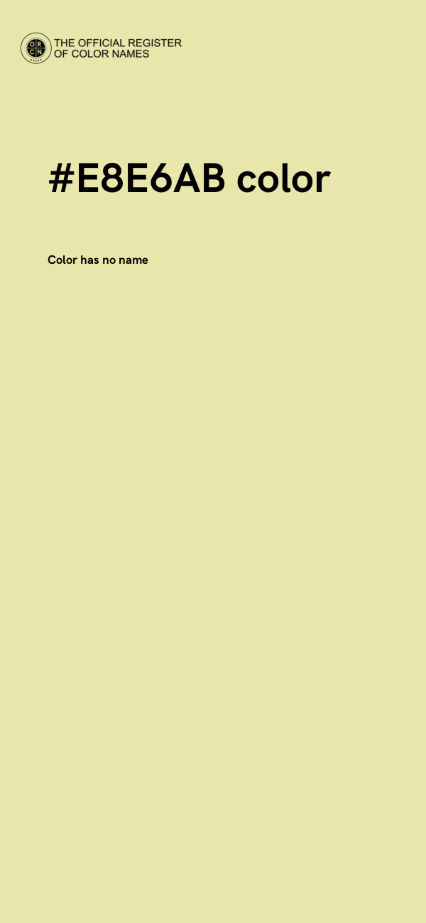 #E8E6AB color image