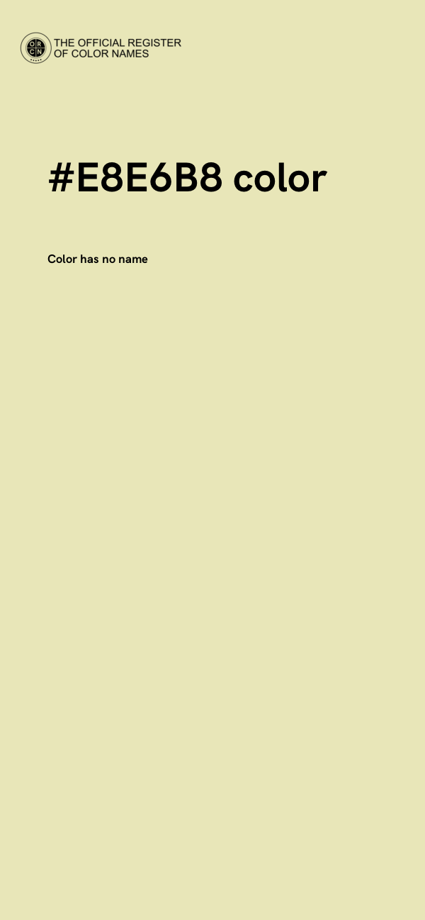 #E8E6B8 color image