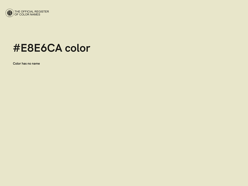 #E8E6CA color image