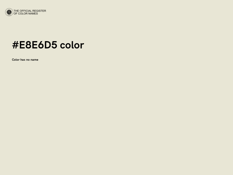 #E8E6D5 color image
