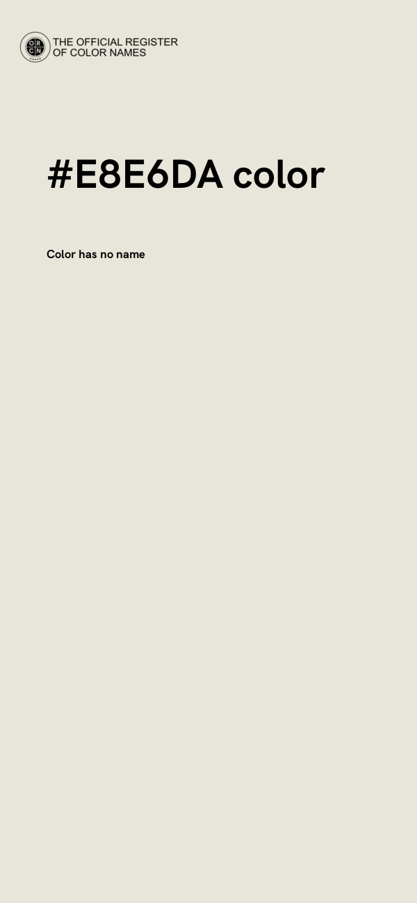 #E8E6DA color image
